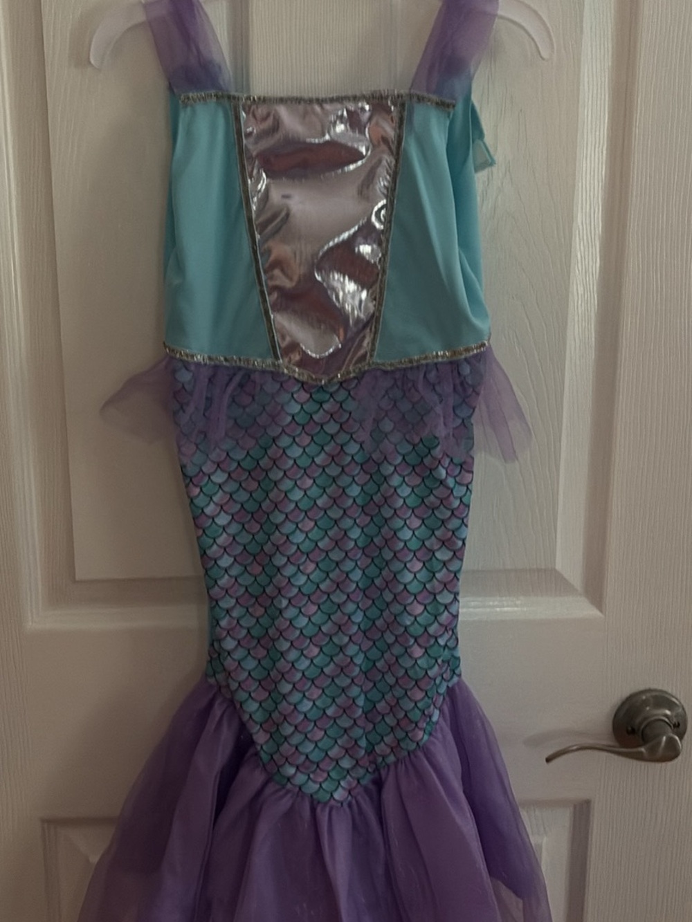 Girls Mermaid Costume Dress in Purple and Aqua